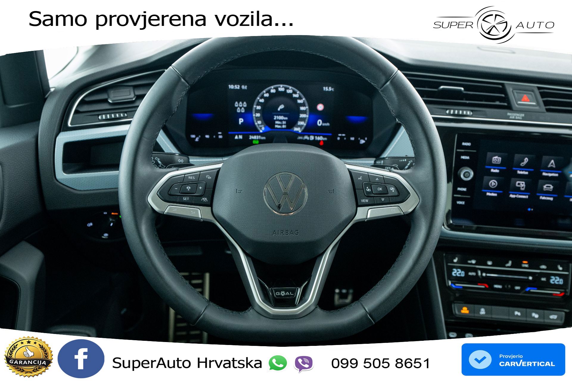 VW Touran 2.0 TDI DSG Comfortline 150 KS, 7-SJED+LED+ACC+GR SJED+KAM+VIRT