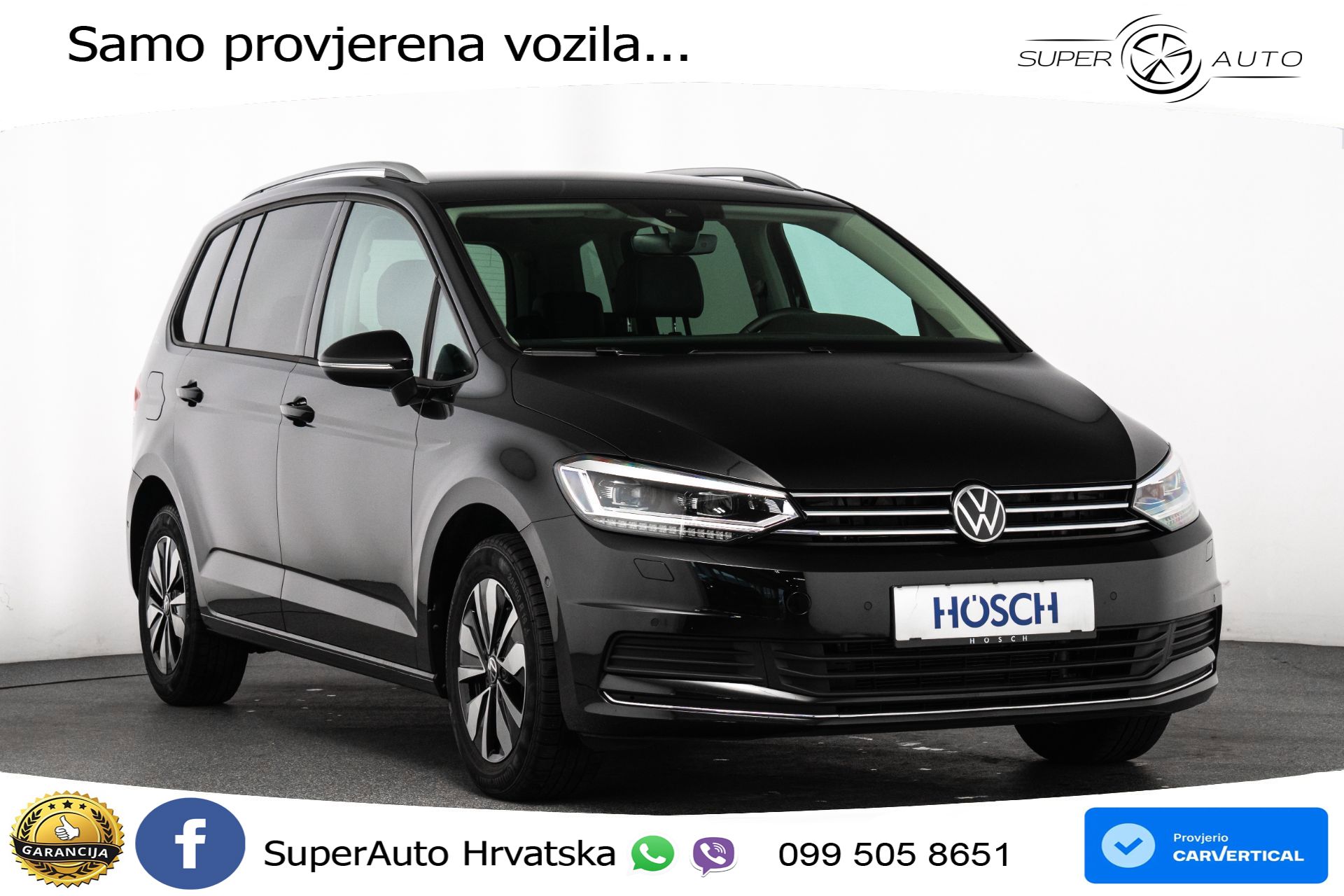 VW Touran 2.0 TDI DSG Comfortline 150 KS, 7-SJED+LED+ACC+GR SJED+KAM+VIRT