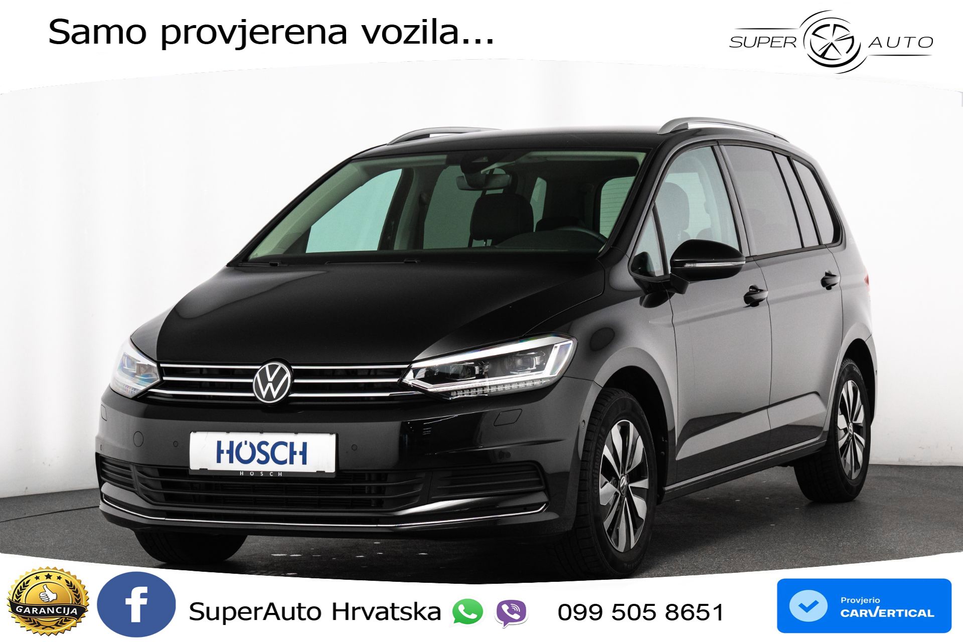 VW Touran 2.0 TDI DSG Comfortline 150 KS, 7-SJED+LED+ACC+GR SJED+KAM+VIRT