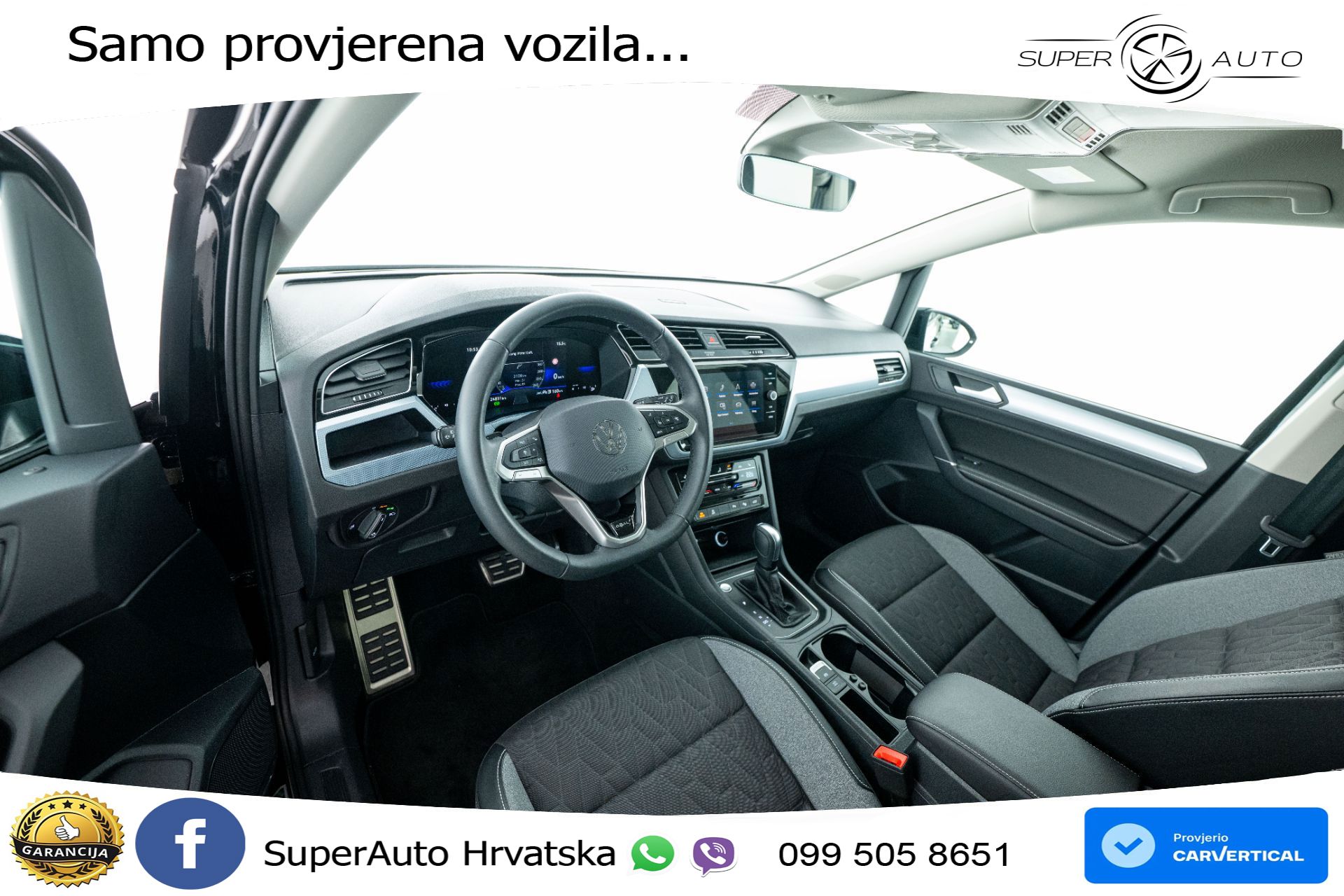 VW Touran 2.0 TDI DSG Comfortline 150 KS, 7-SJED+LED+ACC+GR SJED+KAM+VIRT