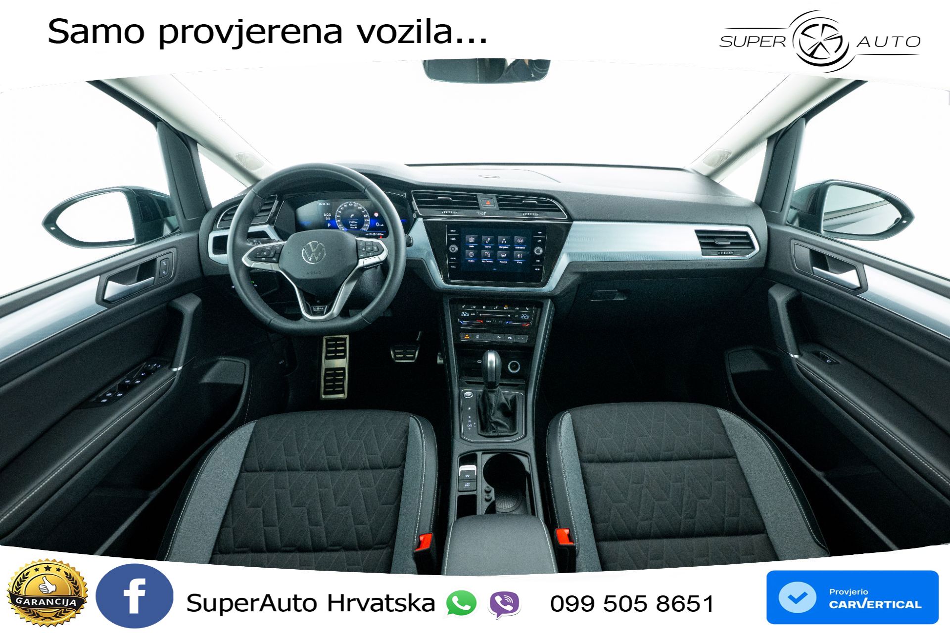 VW Touran 2.0 TDI DSG Comfortline 150 KS, 7-SJED+LED+ACC+GR SJED+KAM+VIRT