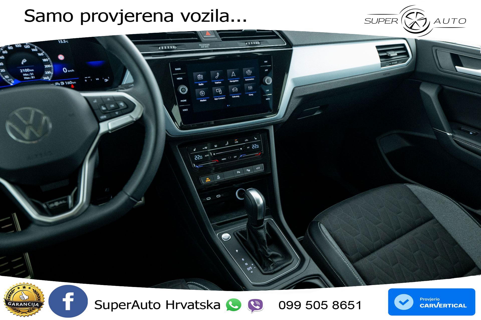 VW Touran 2.0 TDI DSG Comfortline 150 KS, 7-SJED+LED+ACC+GR SJED+KAM+VIRT