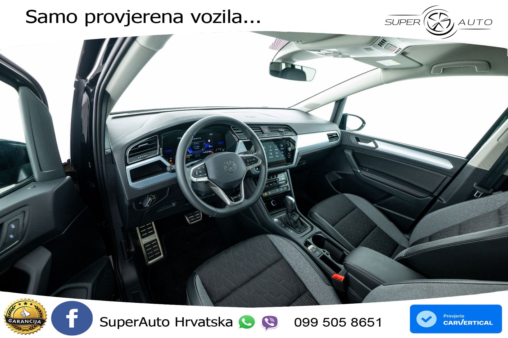 VW Touran 2.0 TDI DSG Comfortline 150 KS, 7-SJED+ACC+GR SJED+VIRT+NAVI