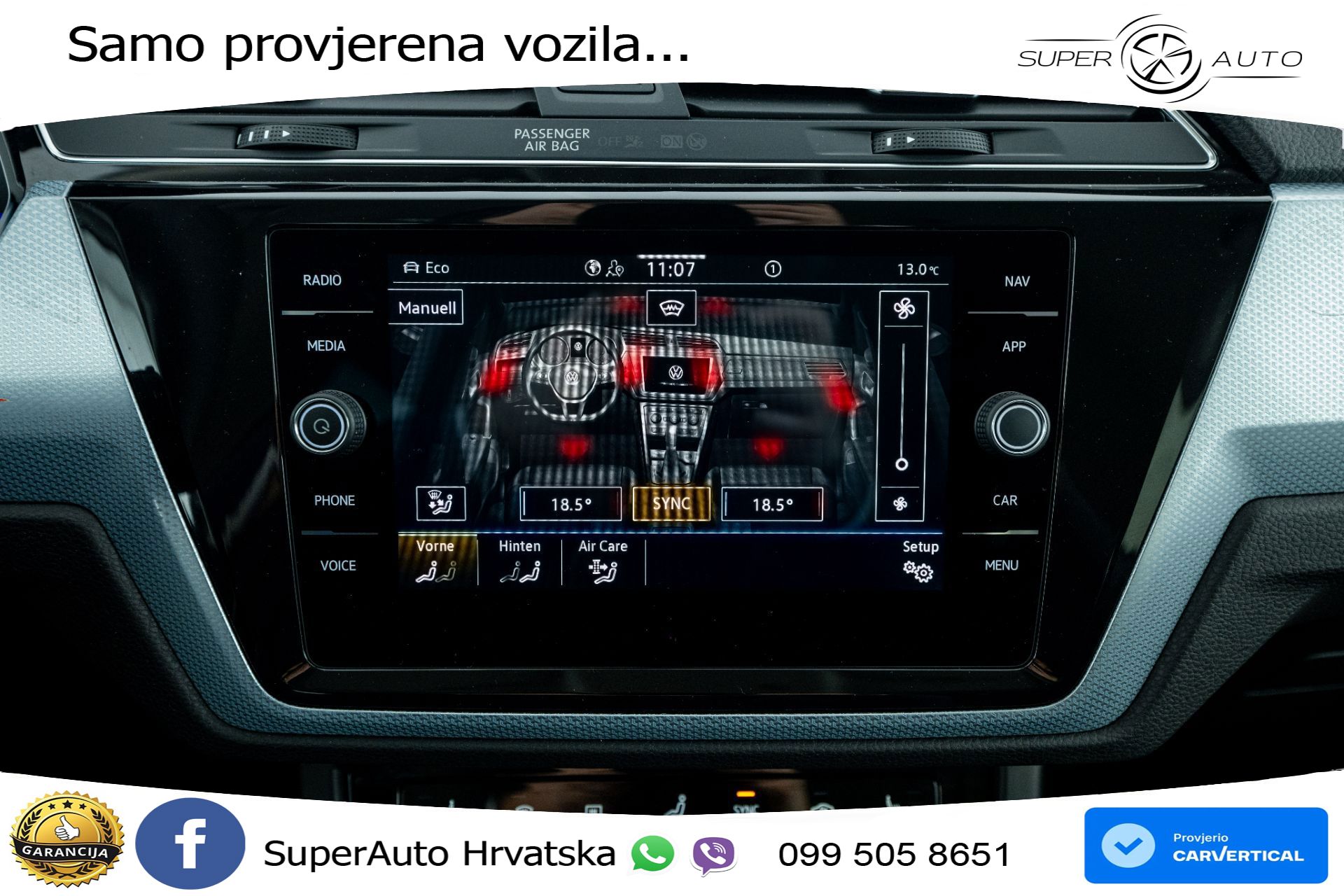 VW Touran 2.0 TDI DSG Comfortline 150 KS, 7-SJED+ACC+GR SJED+VIRT+NAVI