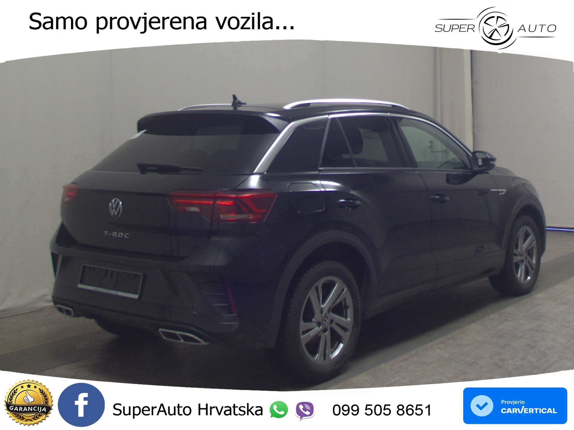VW T-Roc 1.0 TSI R Line 116 KS, LED+ACC+GR SJED+KAM+PDC+VIRT