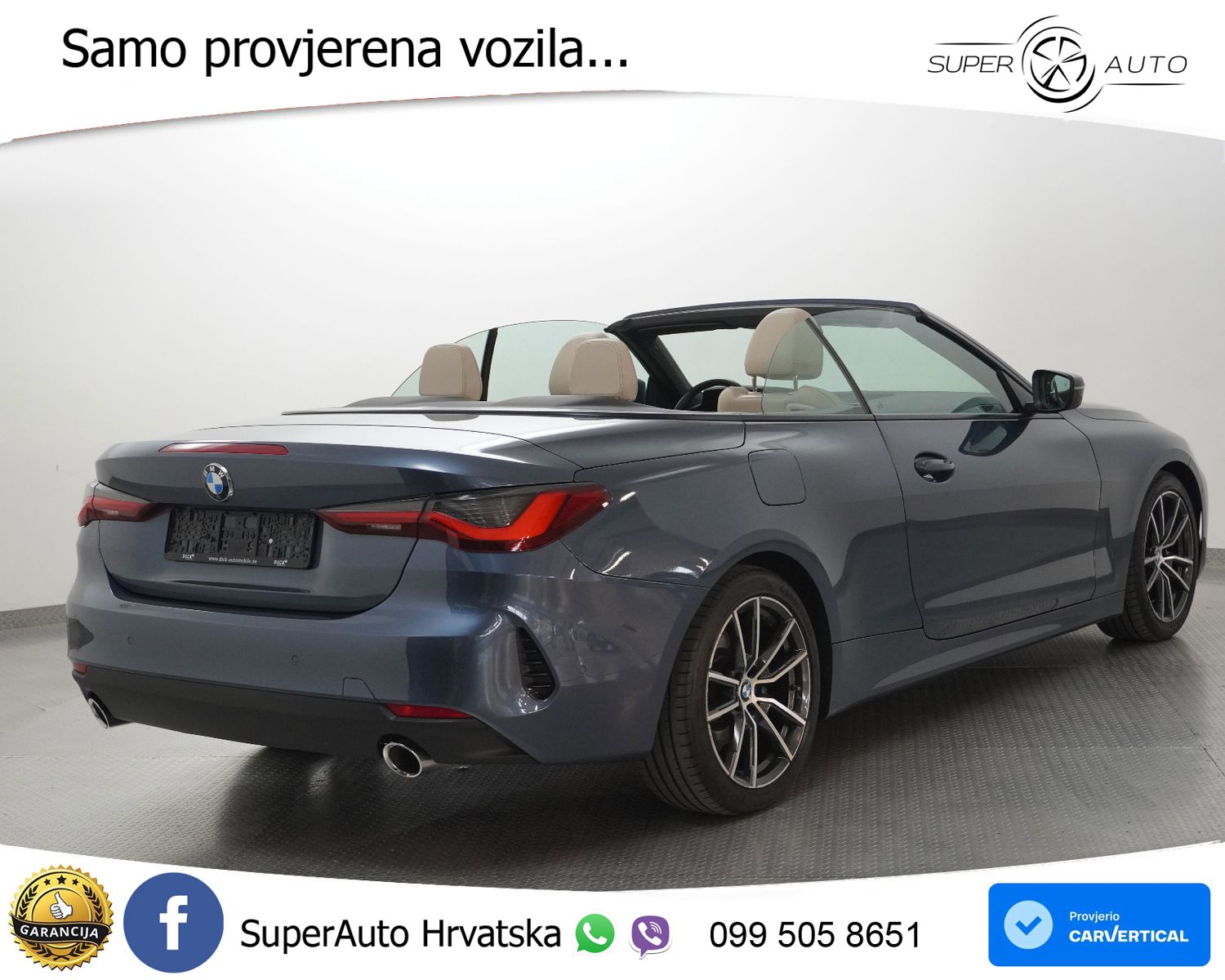 BMW 420d Cabrio Aut. 190 KS, LED+KAM+GR SJED+VIRT+ASIST
