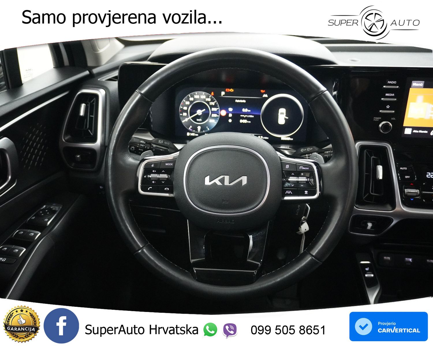Kia Sorento 2.2 CRDi Aut. 193 KS, ACC+LED+KAM+GR SJED+VIRT+ASIST