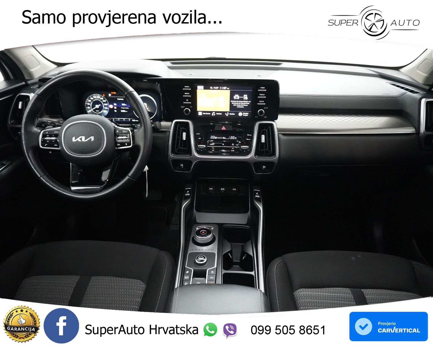 Kia Sorento 2.2 CRDi Aut. 193 KS, ACC+LED+KAM+GR SJED+VIRT+ASIST