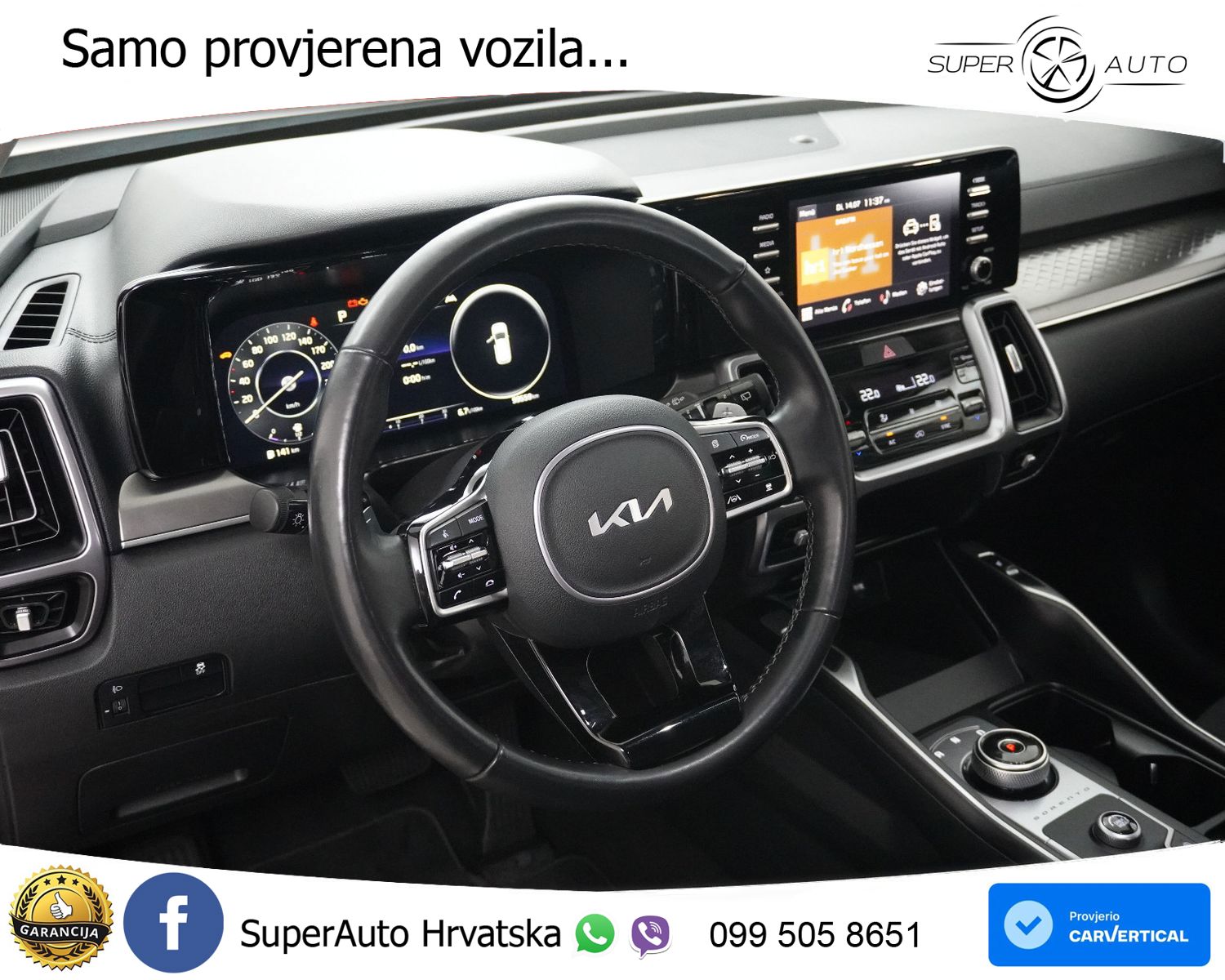 Kia Sorento 2.2 CRDi Aut. 193 KS, ACC+LED+KAM+GR SJED+VIRT+ASIST