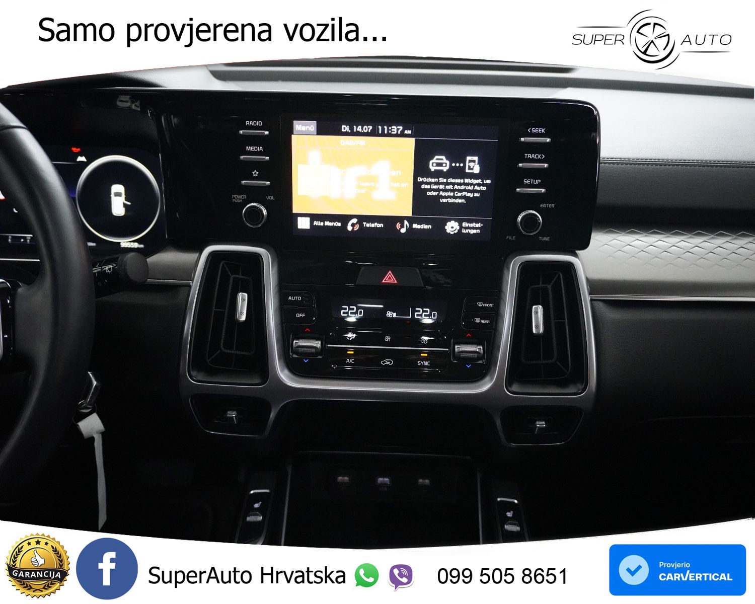 Kia Sorento 2.2 CRDi Aut. 193 KS, ACC+LED+KAM+GR SJED+VIRT+ASIST