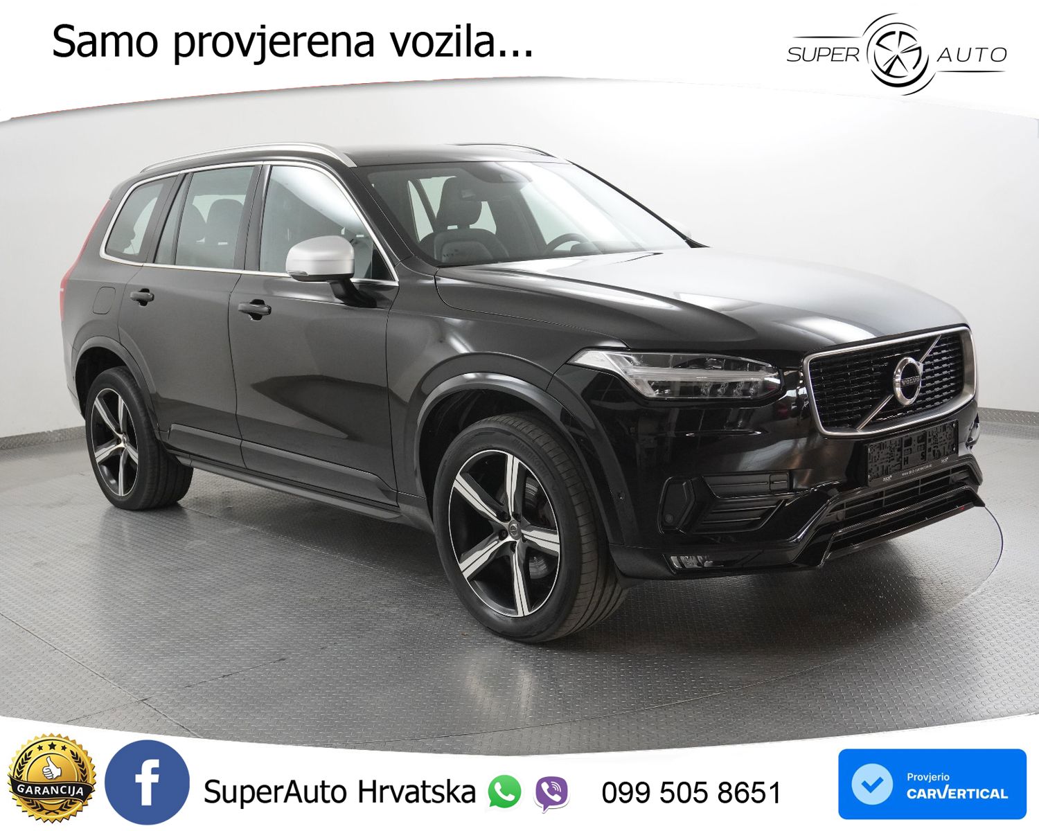 Volvo XC90 2.0 D5 AWD Aut. R Design 235 KS, 7-SJED+ACC+LED+KAM+GR SJED+VIRT