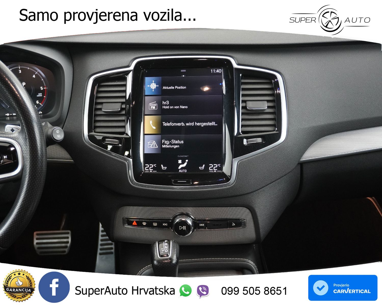 Volvo XC90 2.0 D5 AWD Aut. R Design 235 KS, 7-SJED+ACC+LED+KAM+GR SJED+VIRT
