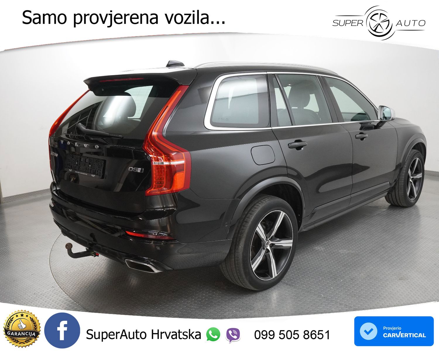 Volvo XC90 2.0 D5 AWD Aut. R Design 235 KS, 7-SJED+ACC+LED+KAM+GR SJED+VIRT