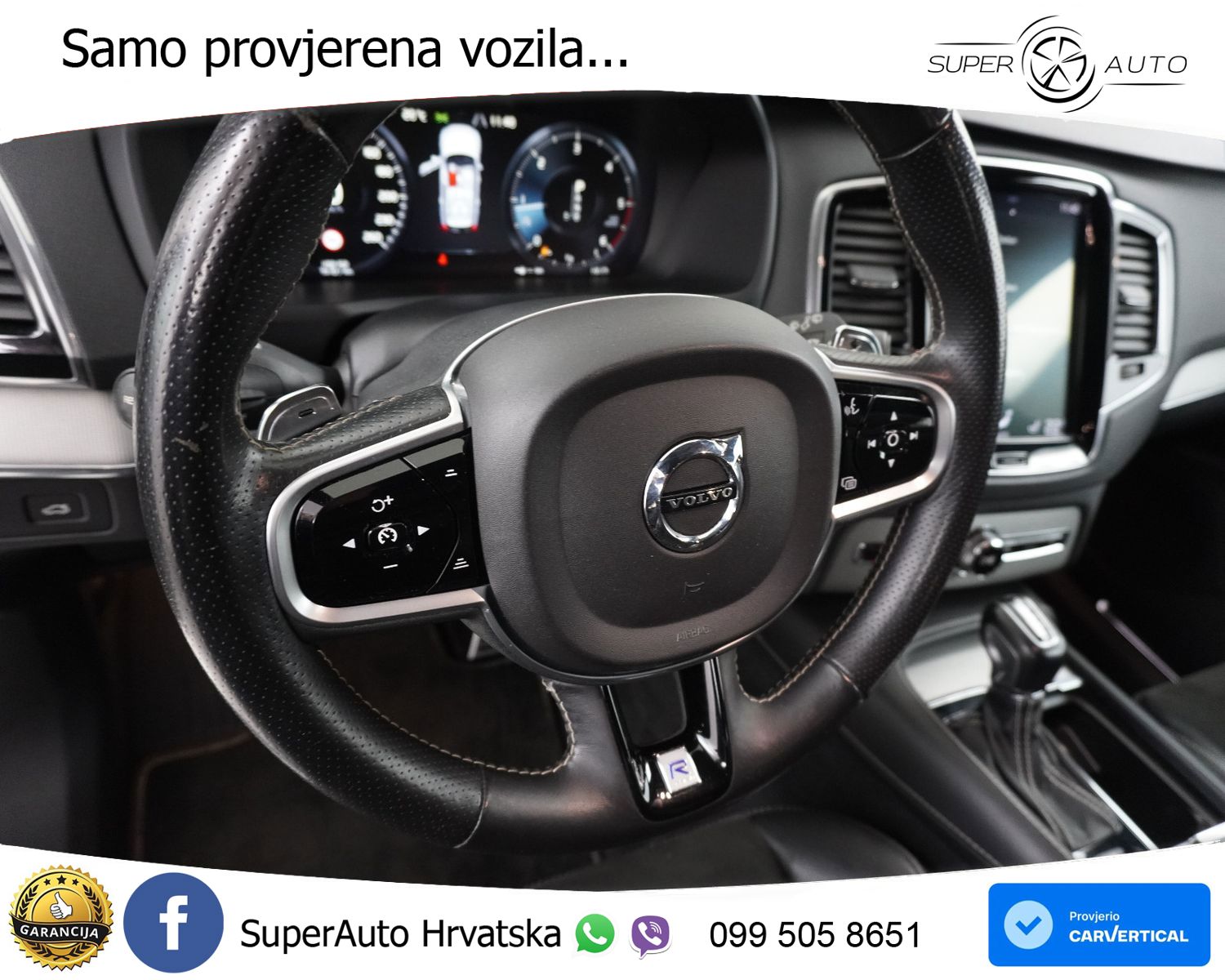 Volvo XC90 2.0 D5 AWD Aut. R Design 235 KS, 7-SJED+ACC+LED+KAM+GR SJED+VIRT