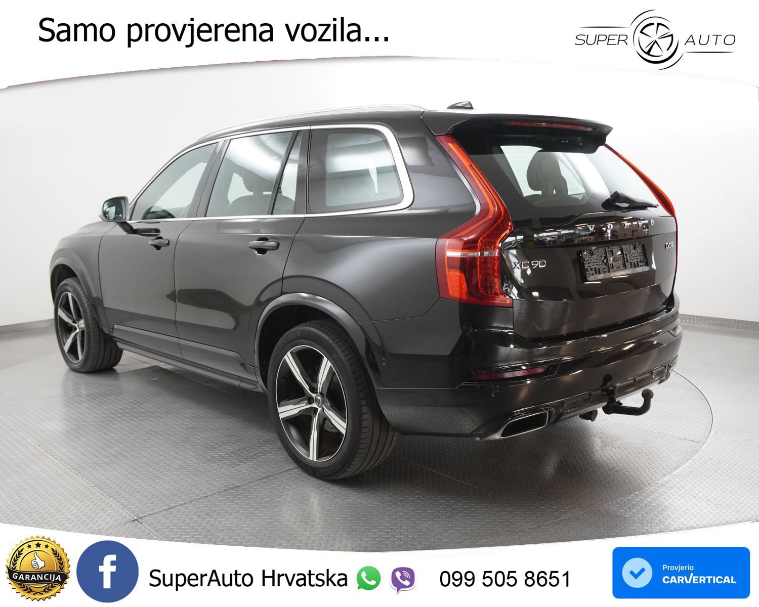 Volvo XC90 2.0 D5 AWD Aut. R Design 235 KS, 7-SJED+ACC+LED+KAM+GR SJED+VIRT
