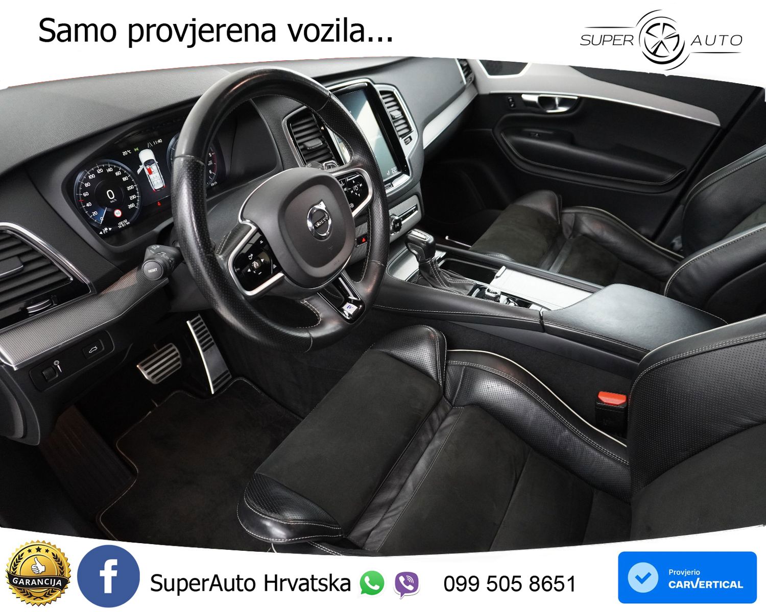 Volvo XC90 2.0 D5 AWD Aut. R Design 235 KS, 7-SJED+ACC+LED+KAM+GR SJED+VIRT