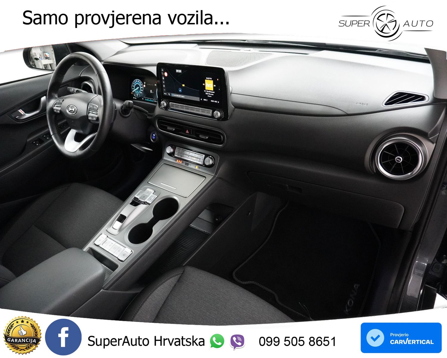 Hyundai Kona 67 kWh 204 KS, ACC+LED+KAM+GR SJED+VIRT+ASIST