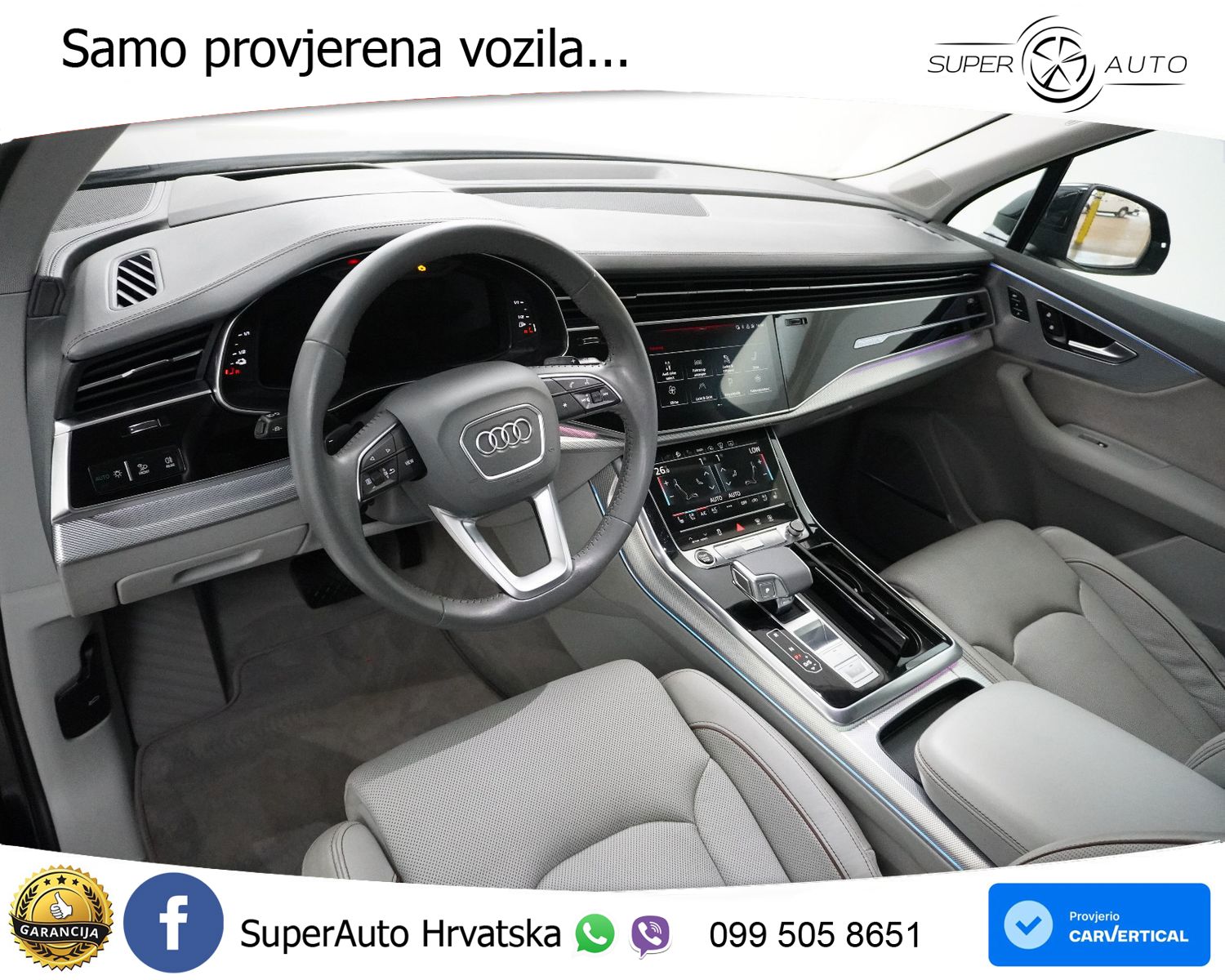 Audi Q7 55 TFSIe quattro Aut. S line 381 KS, ACC+LED+360+GR SJED+HEAD+PANO