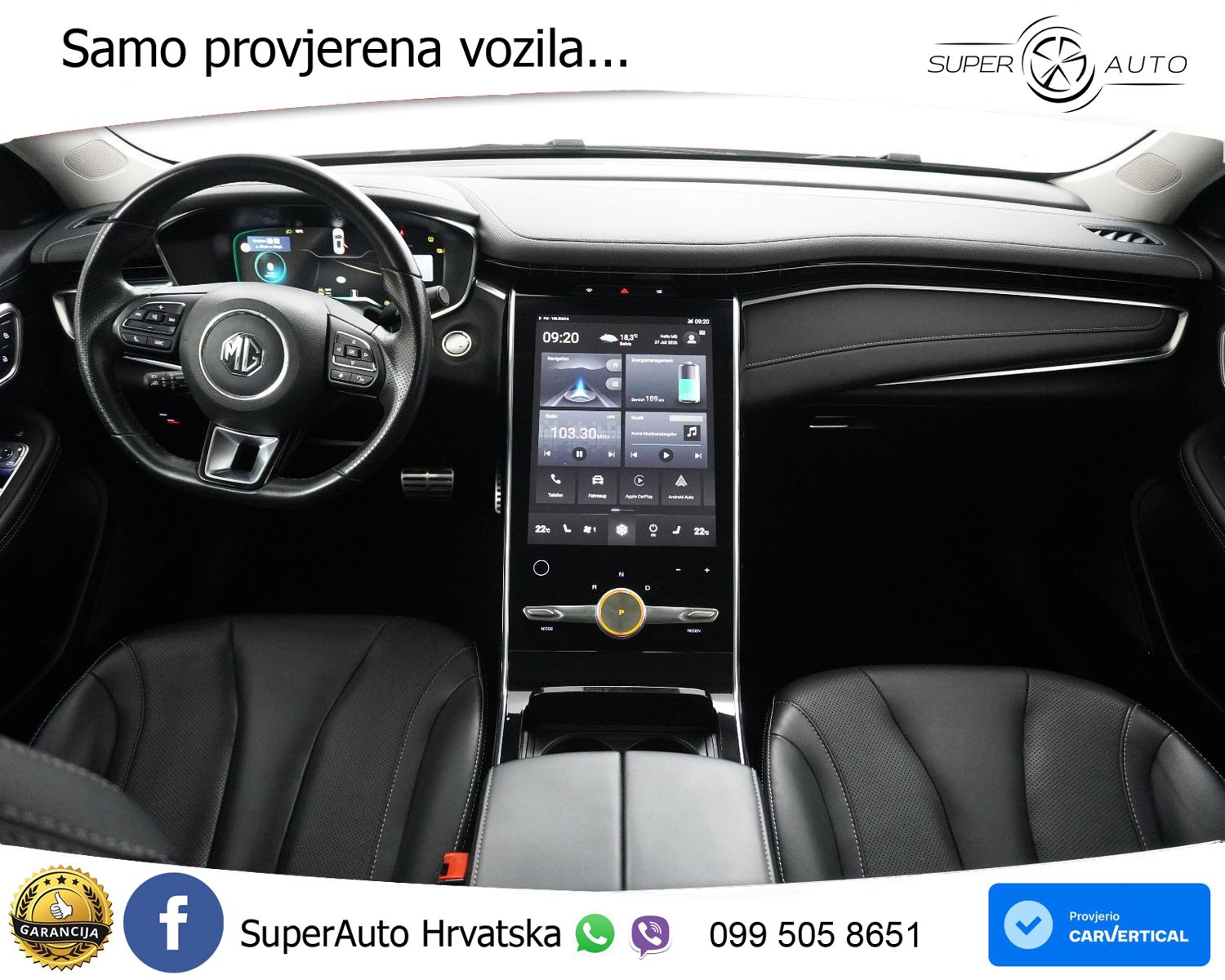 MG Marvel R 70 kWh Luxury 179 KS, ACC+LED+360+GR SJED+PANO+VIRT