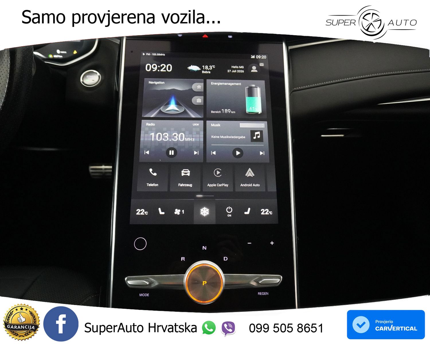 MG Marvel R 70 kWh Luxury 179 KS, ACC+LED+360+GR SJED+PANO+VIRT
