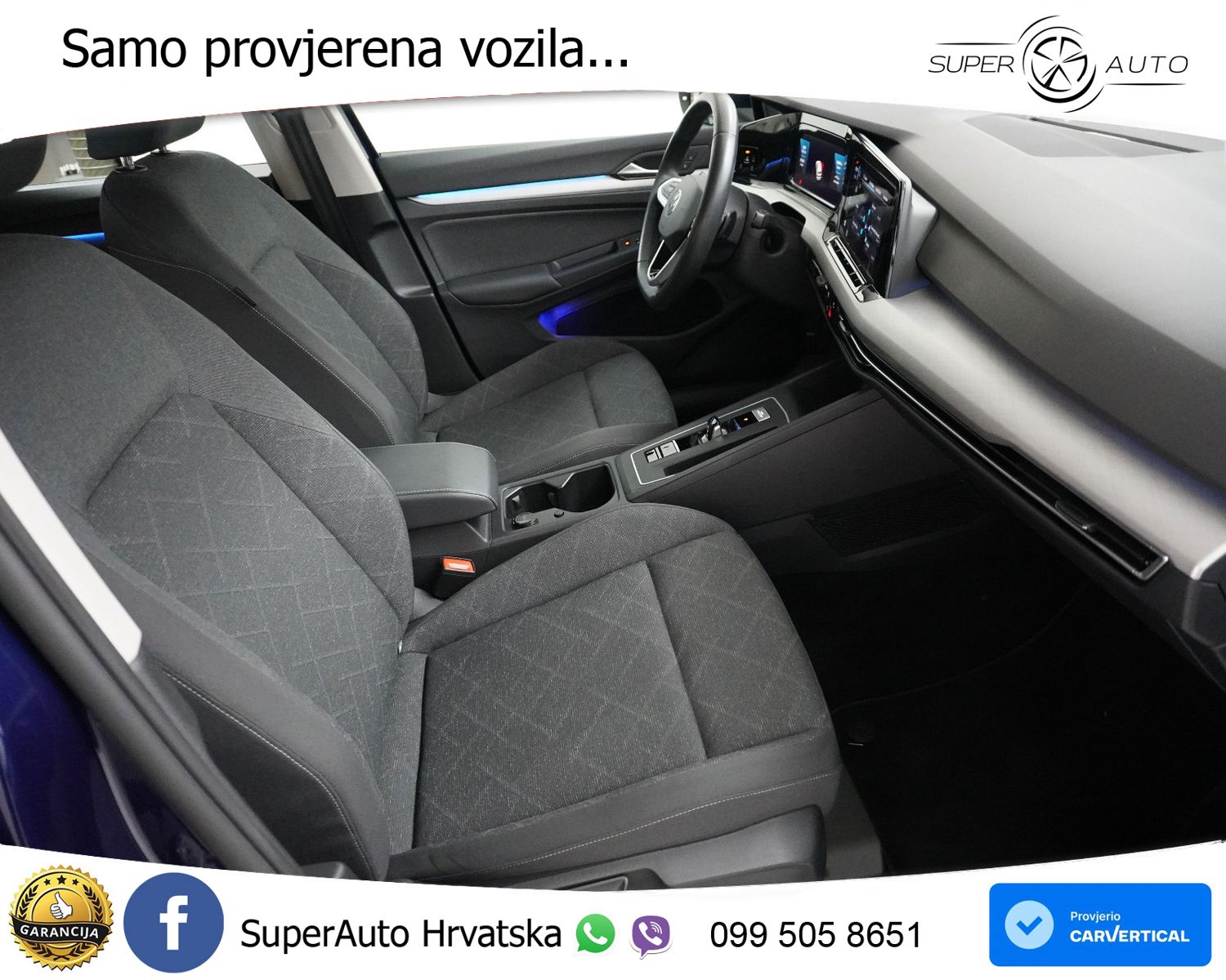 VW Golf 8 1.0 eTSI DSG Life 110 KS, ACC+LED+KAM+GR SJED+VIRT+ASIST