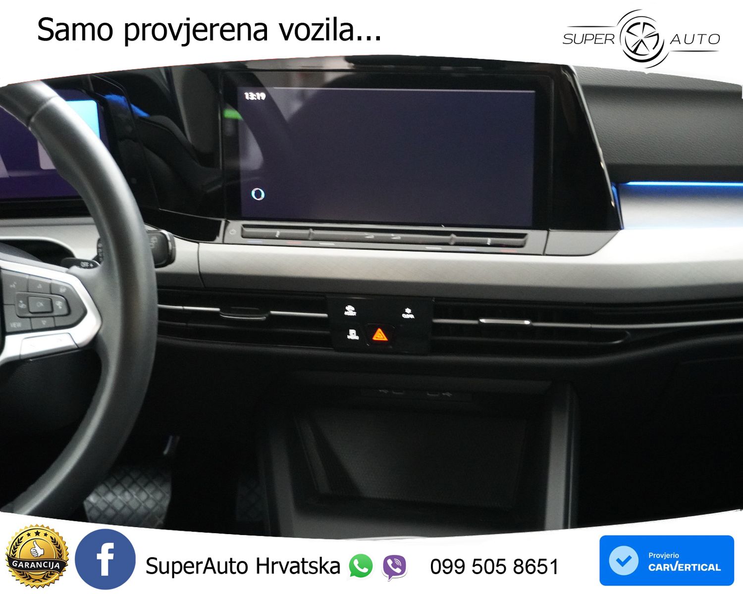 VW Golf 8 1.0 eTSI DSG Life 110 KS, ACC+LED+KAM+GR SJED+VIRT+ASIST