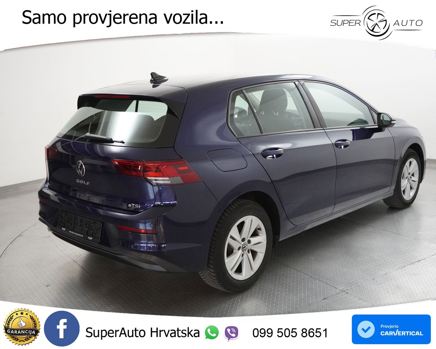 VW Golf 8 1.0 eTSI DSG Life 110 KS, ACC+LED+KAM+GR SJED+VIRT+ASIST