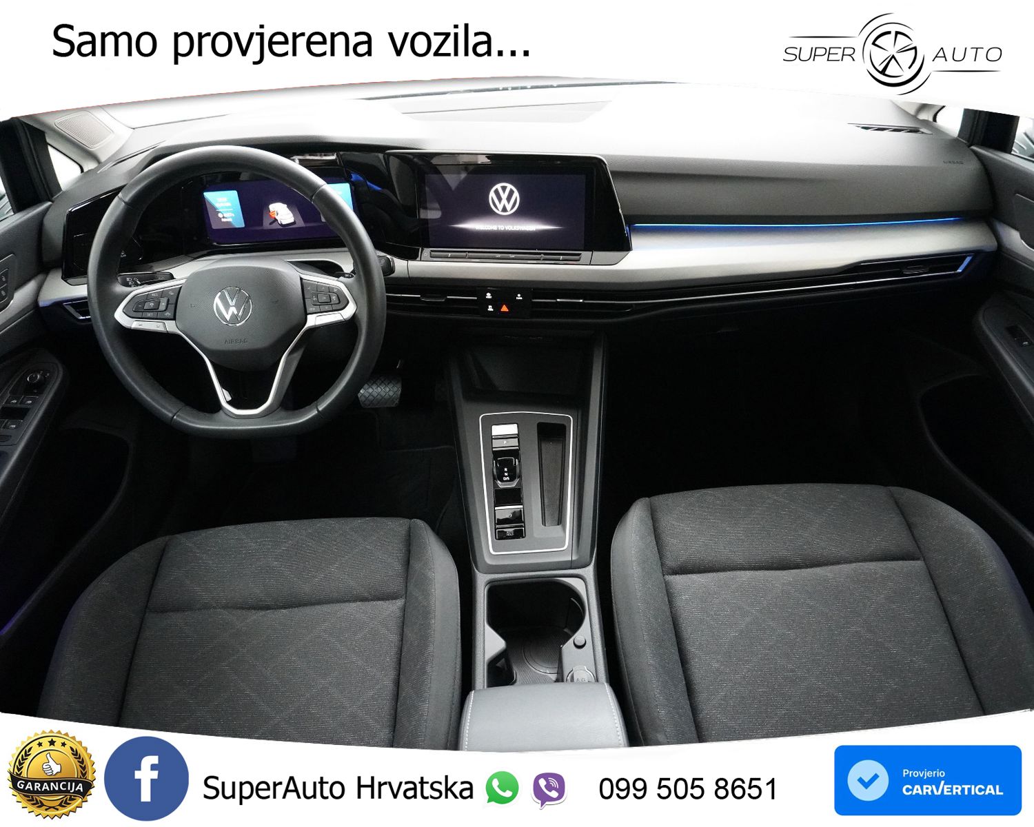 VW Golf 8 1.0 eTSI DSG Life 110 KS, ACC+LED+KAM+GR SJED+VIRT+ASIST
