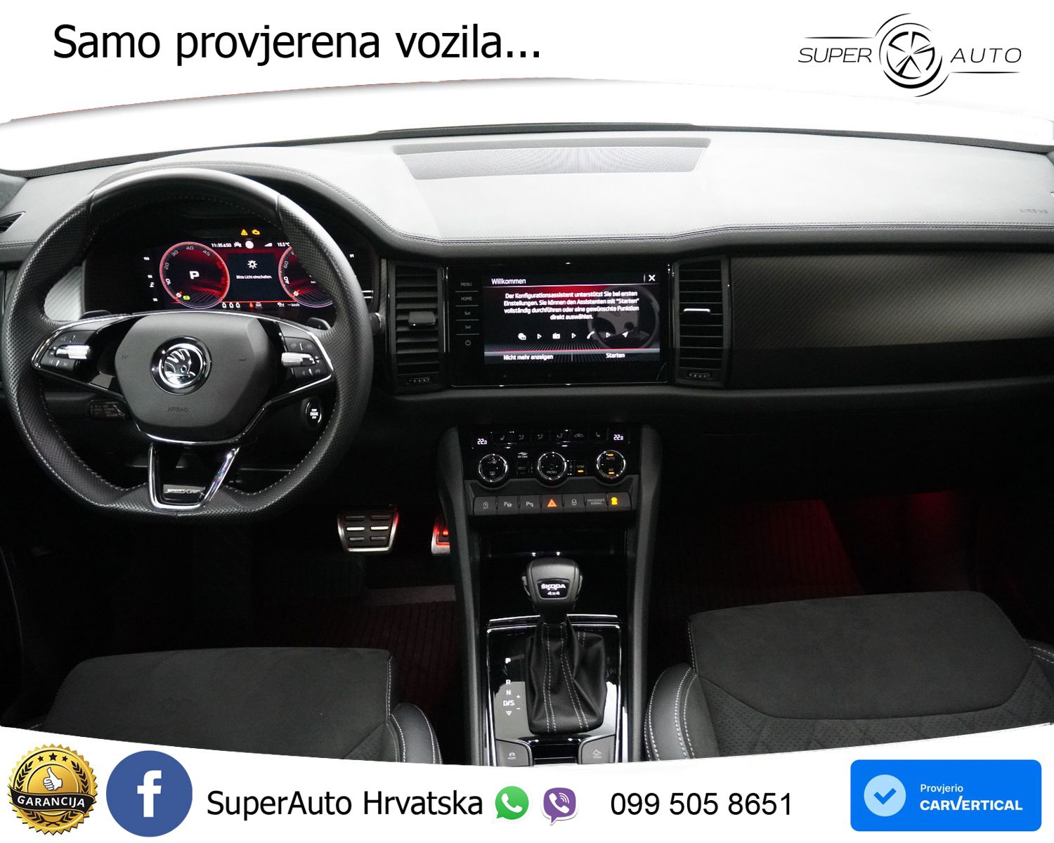 Škoda Kodiaq 2.0 TDI 4x4 Aut. Sportline 200 KS, ACC+LED+KAM+GR SJED+PANO+VIRT