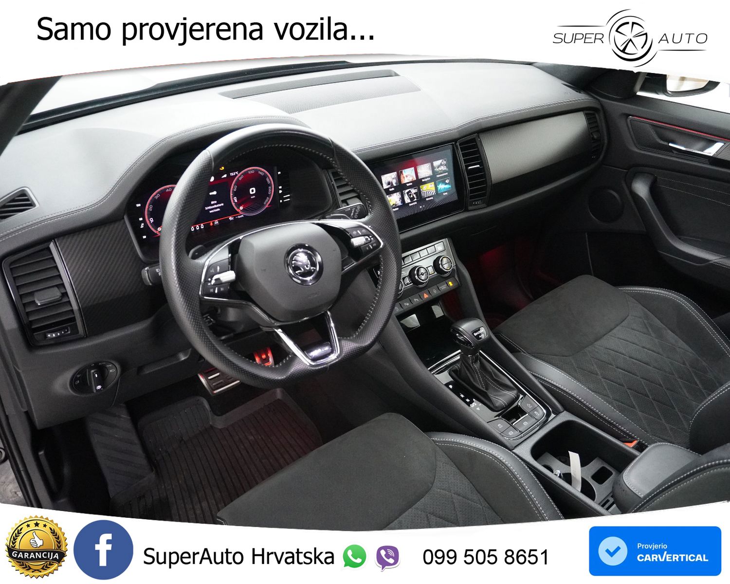 Škoda Kodiaq 2.0 TDI 4x4 Aut. Sportline 200 KS, ACC+LED+KAM+GR SJED+PANO+VIRT