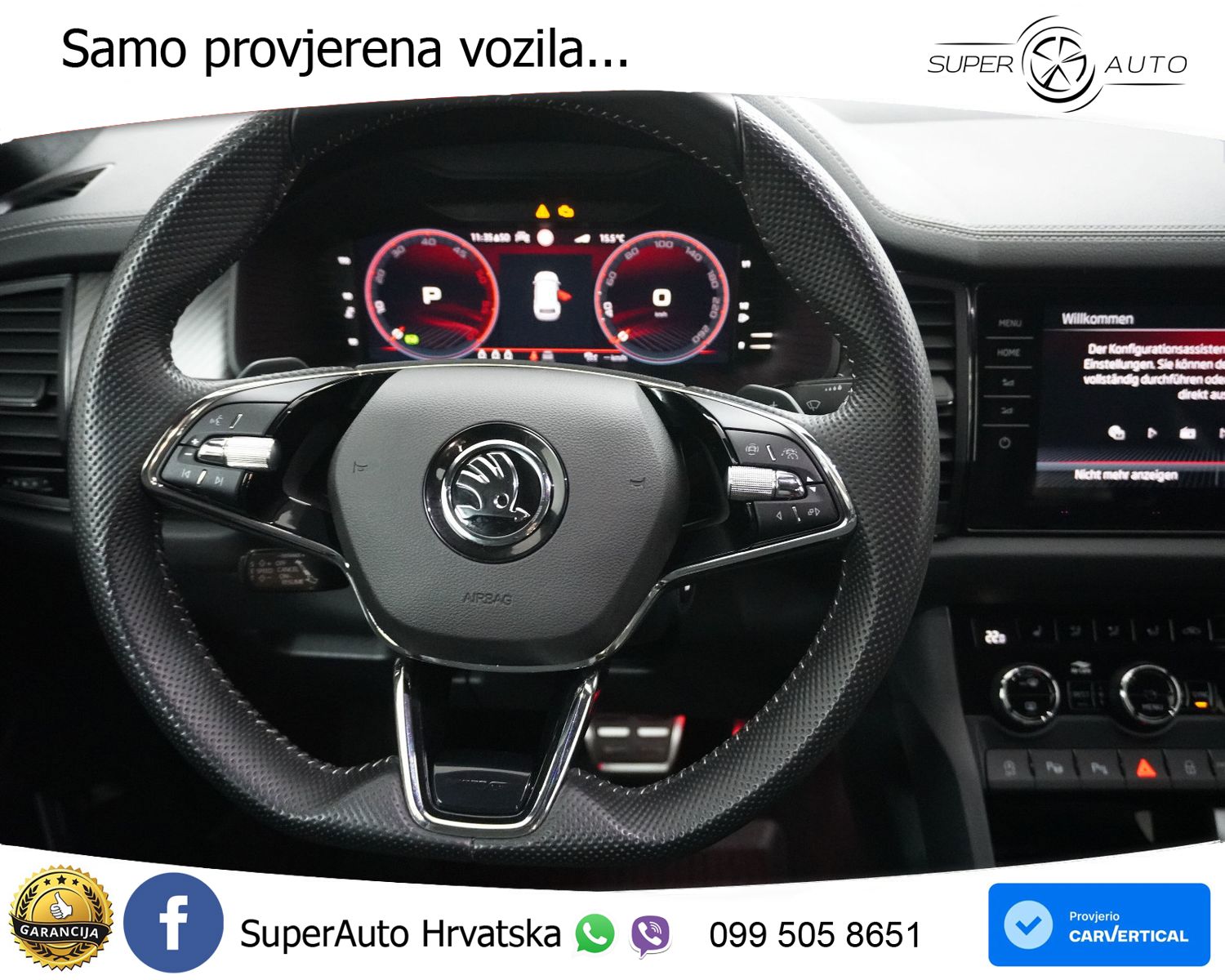 Škoda Kodiaq 2.0 TDI 4x4 Aut. Sportline 200 KS, ACC+LED+KAM+GR SJED+PANO+VIRT