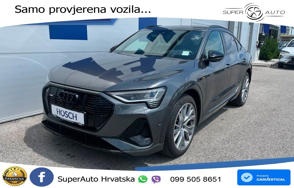 Audi e-tron SB 55 95 kWh S-line 408 KS, ZRAČNI+PANO+VIRT+GR SJED+360+HEAD