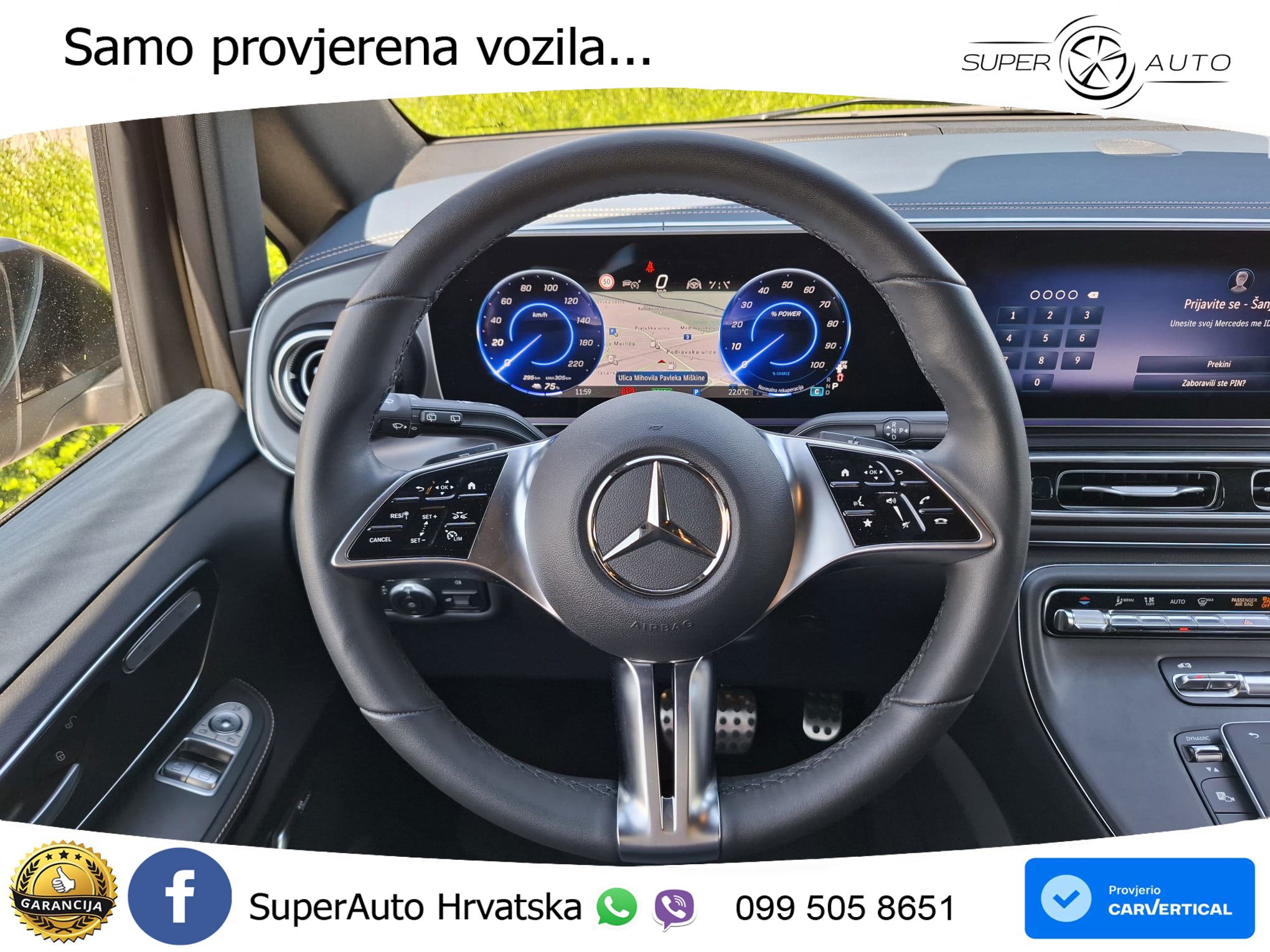 Mercedes EQV 300 Avantgarde Long 204 KS, ZRAČNI+ACC+GR SJED+360+PANO