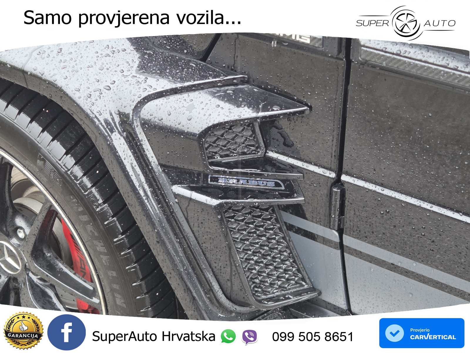 Mercedes G 63 V8 4M Aut. BRABUS 571 KS, REG 06/27 KAM+LED+4xGR SJED+PANO+NAVI