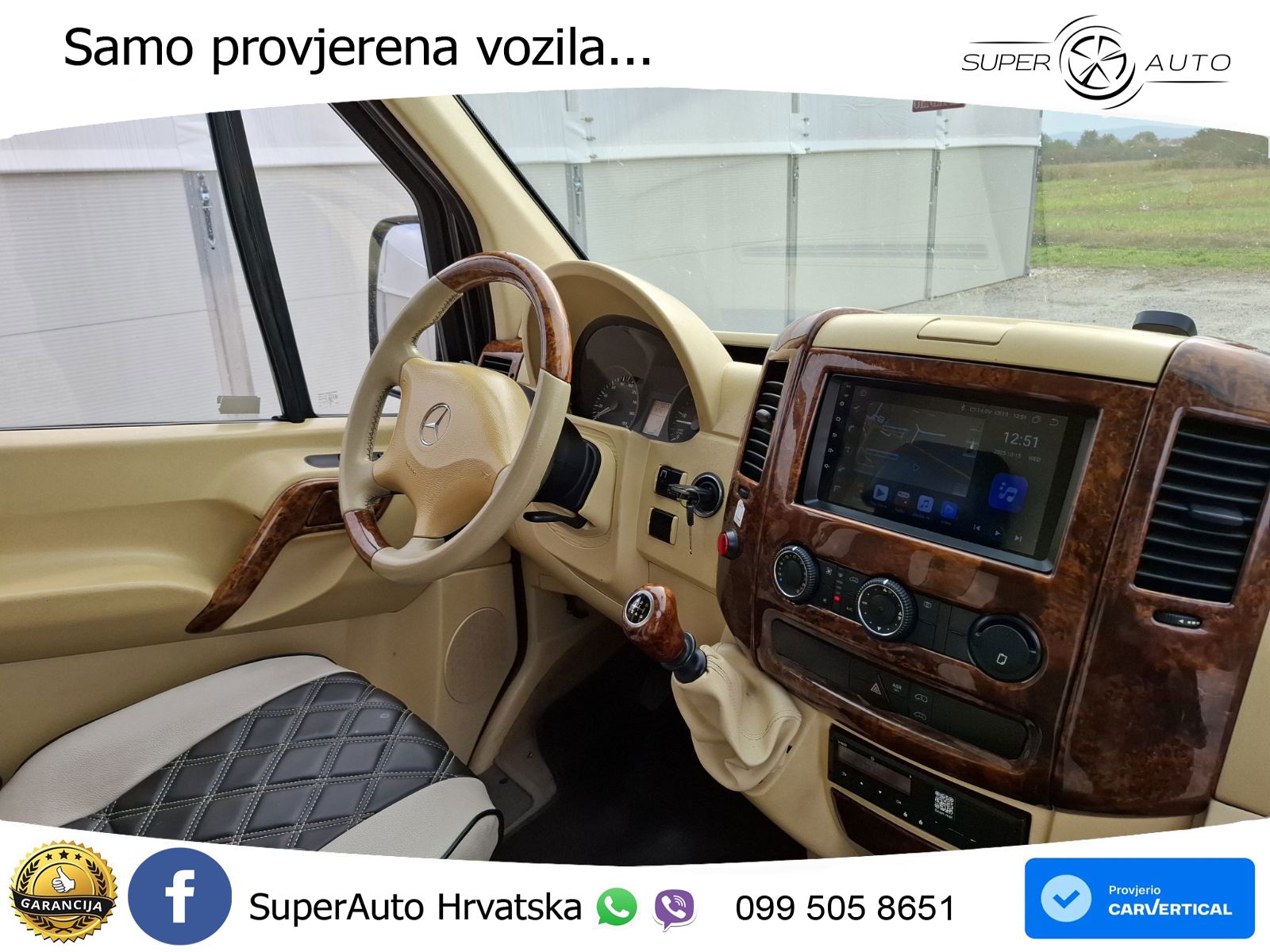 Mercedes Sprinter 519 CDI 190 KS, REG 06/27 VIP VOZILO