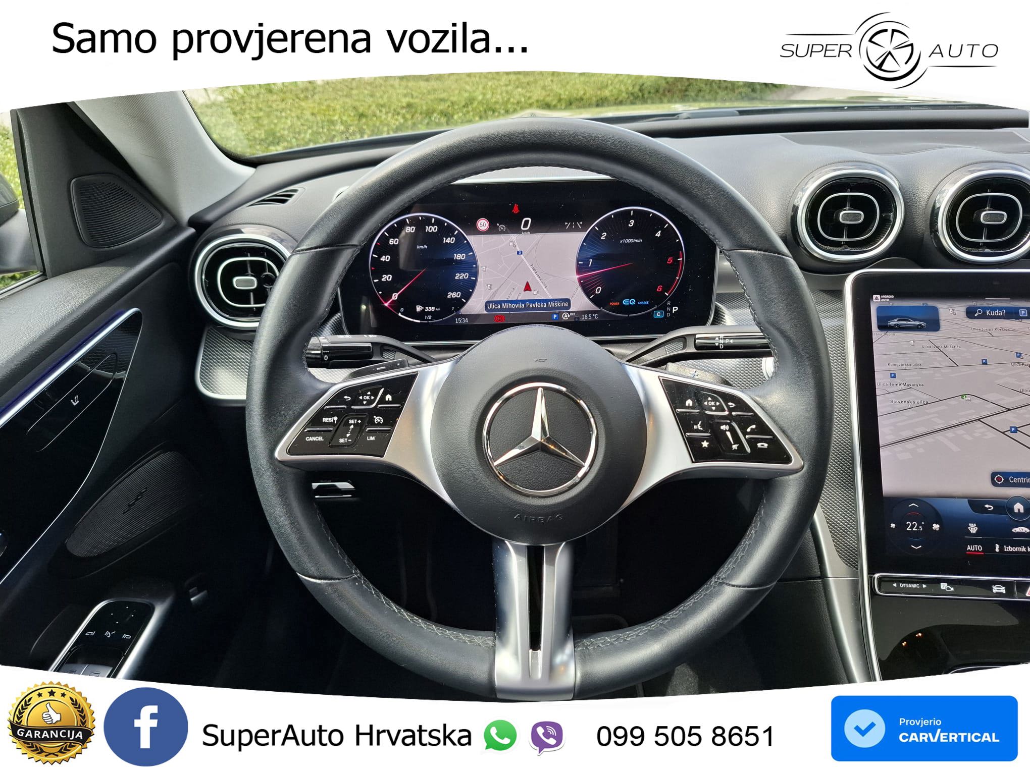 Mercedes C 220d Aut. 200 KS, REG 04/27 TEM+360+GR SJED+PANO+AMBI