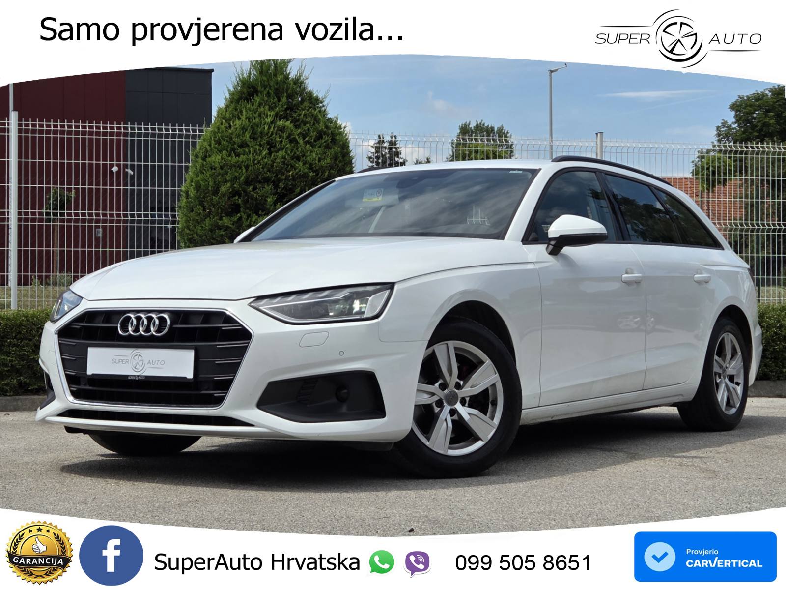 Audi A4 Avant 30 TDI Aut. 136 KS, REG 02/27 u PDV-u MATRIX+TEM+GR SJED+PARK