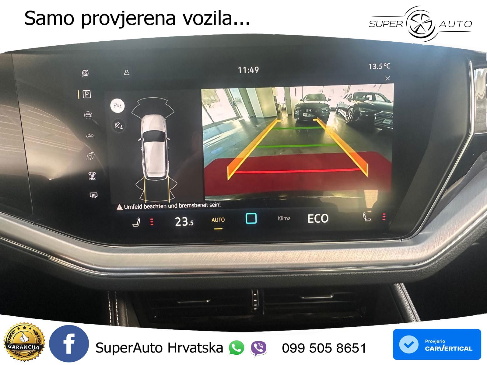 VW Touareg 3.0 TDI V6 4M Aut. 231 KS, ZRAČNI+MATRIX+ACC+GR SJED+KAM+PDC