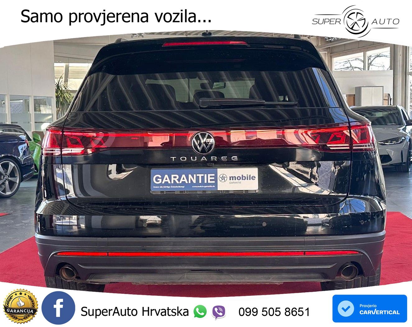 VW Touareg 3.0 TDI V6 4M Aut. 231 KS, ZRAČNI+MATRIX+ACC+GR SJED+KAM+PDC