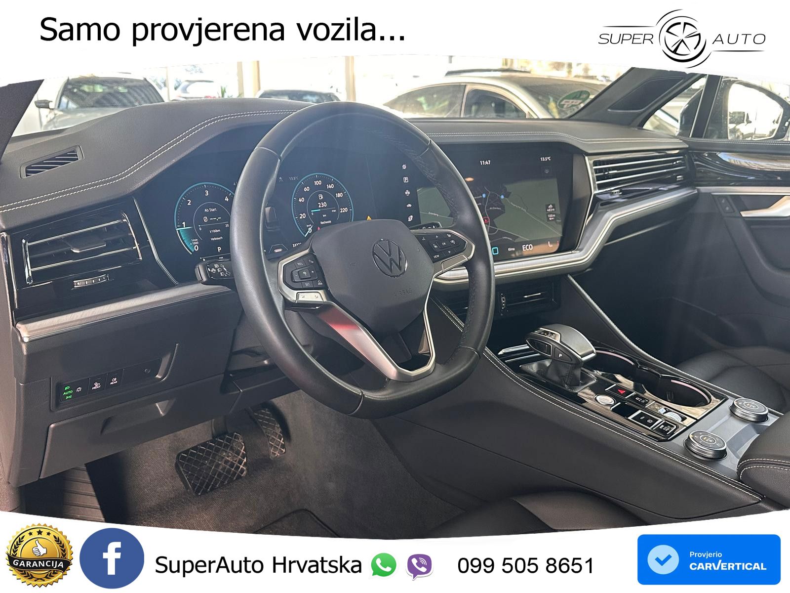 VW Touareg 3.0 TDI V6 4M Aut. 231 KS, ZRAČNI+MATRIX+ACC+GR SJED+KAM+PDC