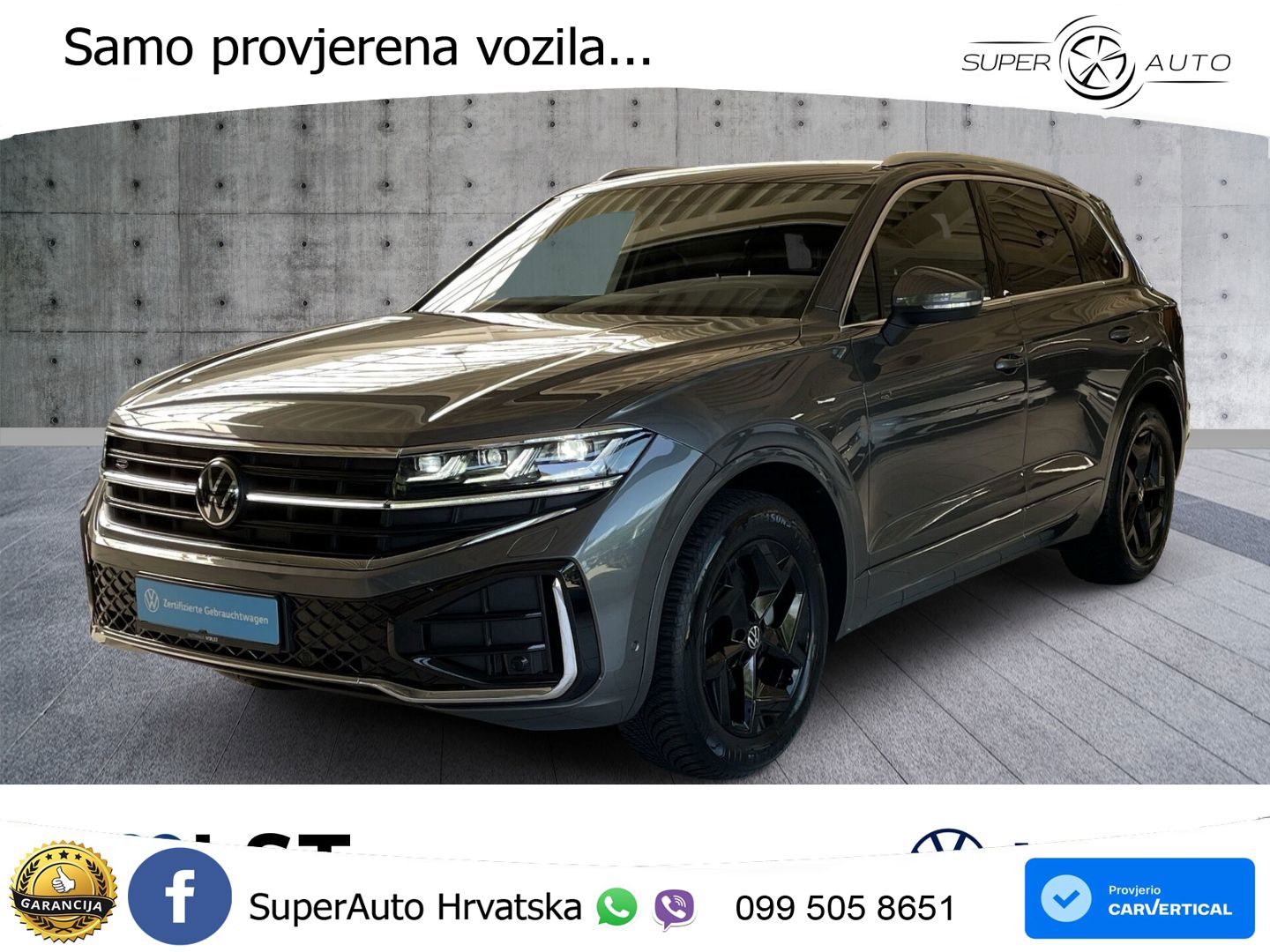 VW Touareg 3.0 TDI V6 4M Aut. R line 231 KS, ZRAČNI+MATRIX+ACC+4xGR SJED+KAM+PDC