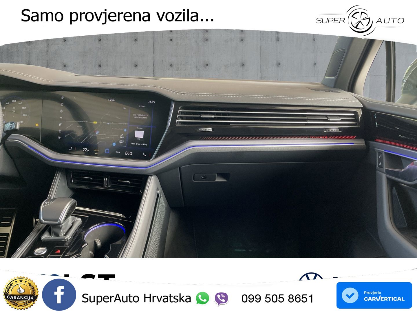 VW Touareg 3.0 TDI V6 4M Aut. R line 231 KS, ZRAČNI+MATRIX+ACC+4xGR SJED+KAM+PDC