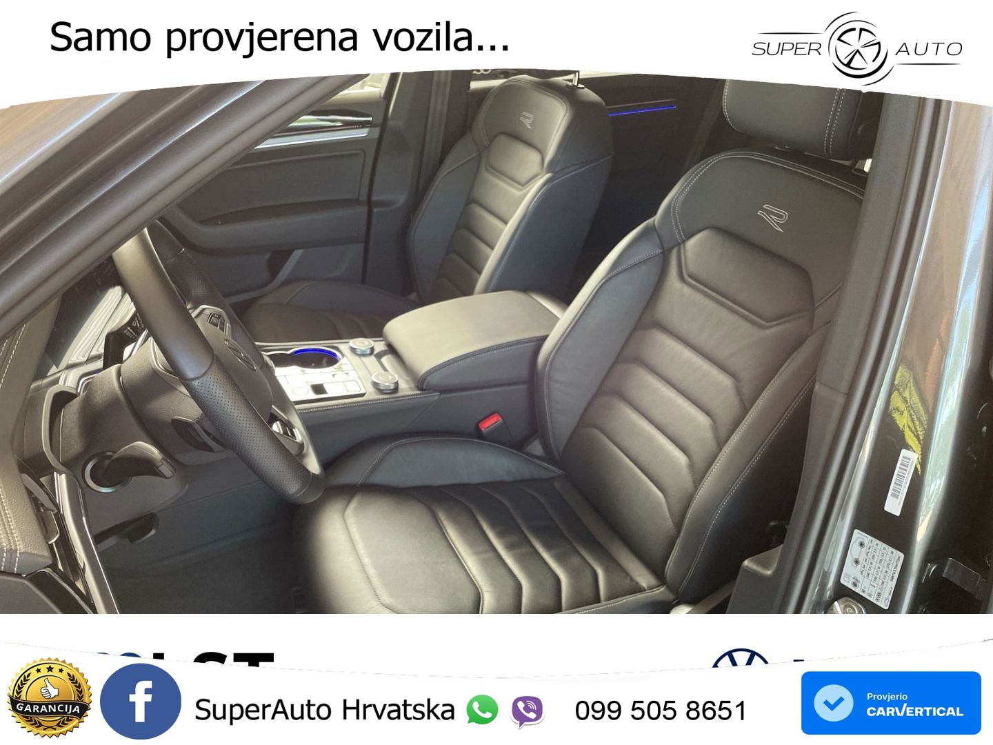 VW Touareg 3.0 TDI V6 4M Aut. R line 231 KS, ZRAČNI+MATRIX+ACC+4xGR SJED+KAM+PDC