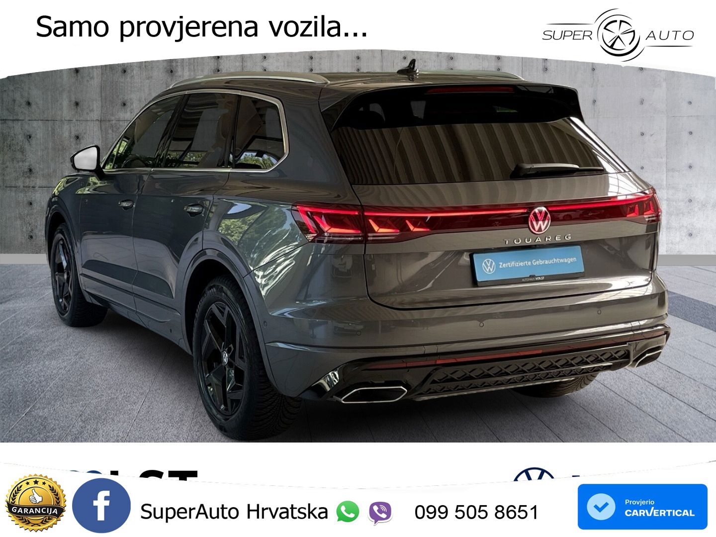 VW Touareg 3.0 TDI V6 4M Aut. R line 231 KS, ZRAČNI+MATRIX+ACC+4xGR SJED+KAM+PDC