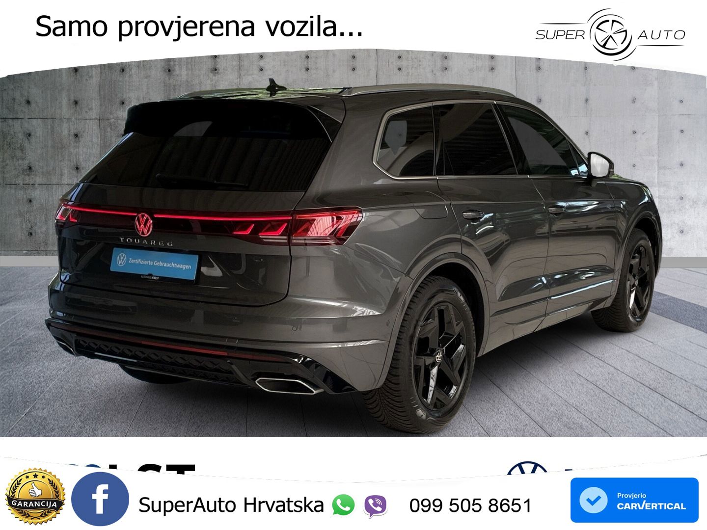 VW Touareg 3.0 TDI V6 4M Aut. R line 231 KS, ZRAČNI+MATRIX+ACC+4xGR SJED+KAM+PDC