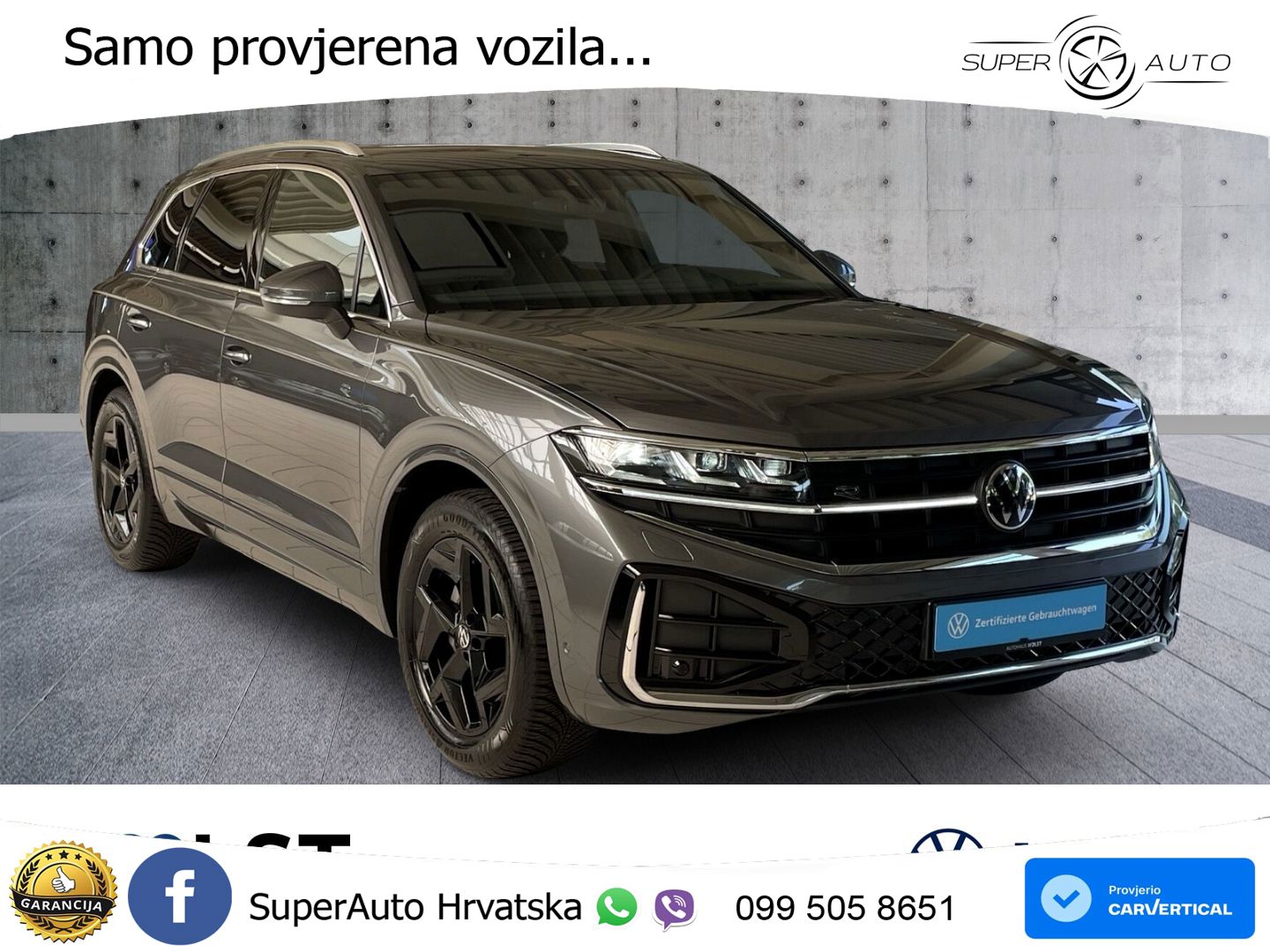VW Touareg 3.0 TDI V6 4M Aut. R line 231 KS, ZRAČNI+MATRIX+ACC+4xGR SJED+KAM+PDC