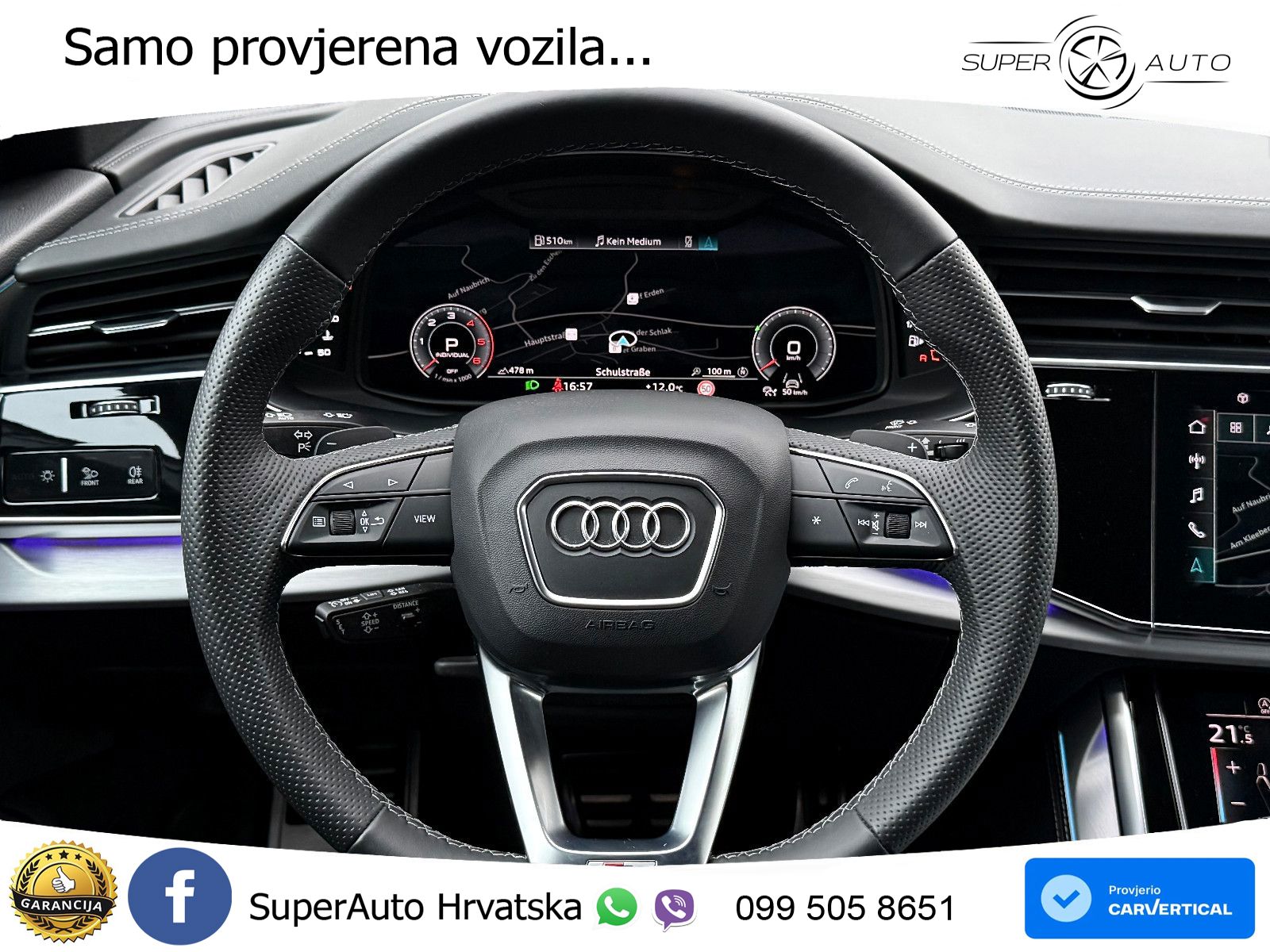 Audi Q8 50 TDI V6 quattro tiptronic S Line 286 KS, ZRAČNI+ACC+GR SJED+360+PDC