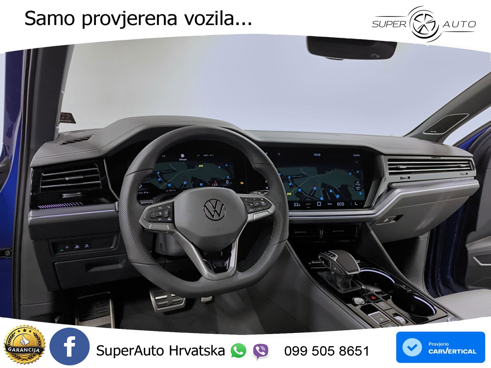 VW Touareg 3.0 TDI 4M Aut. R-Line 286 KS, PANO+ZRAČ+360+GR SJED+HEAD+ACC+KEY