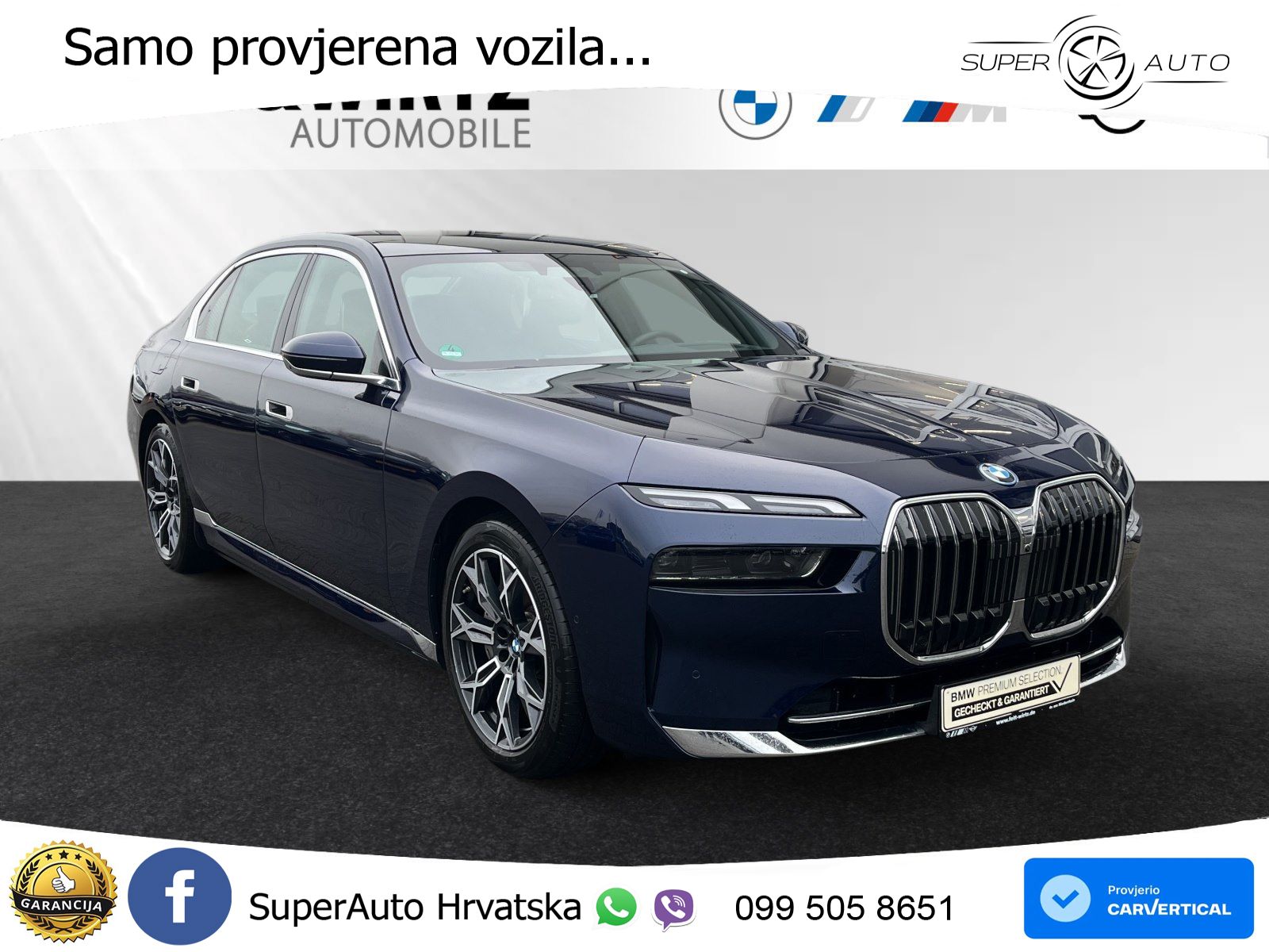 BMW 750e xDrive Steptronic 489 KS, LED+ACC+MASAŽA+4xGR SJED+360+PDC