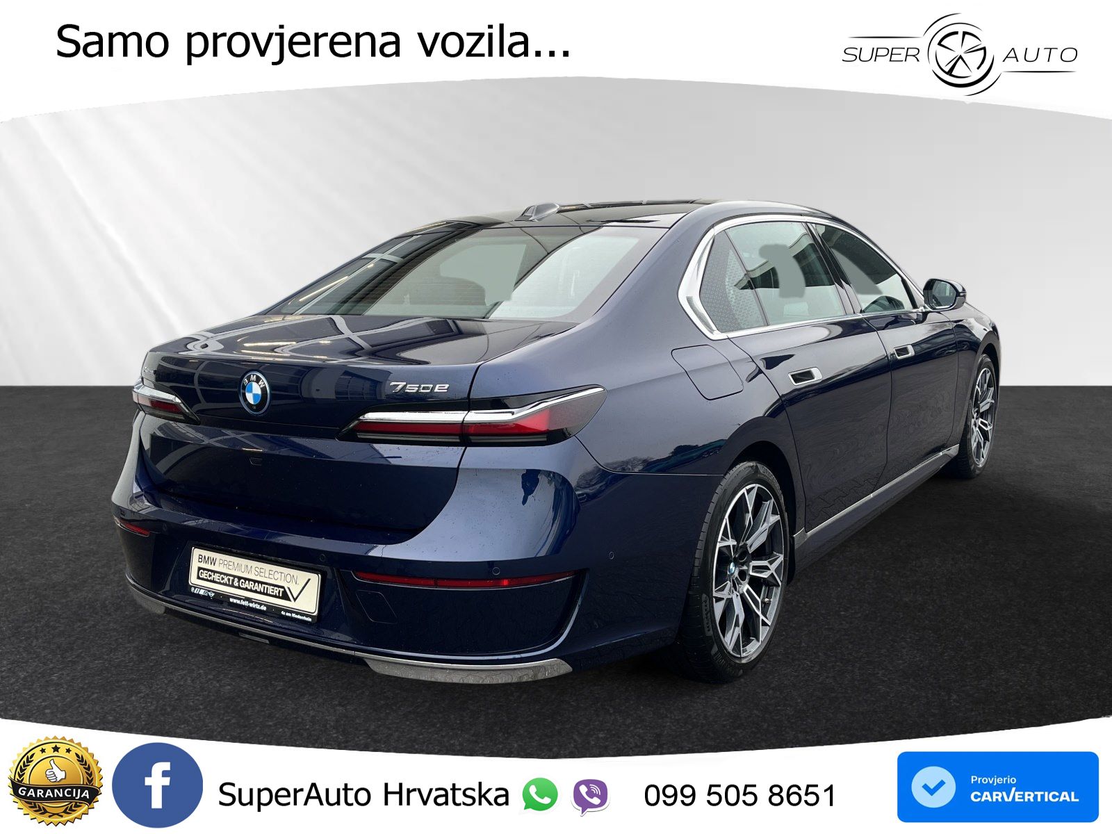 BMW 750e xDrive Steptronic 489 KS, LED+ACC+MASAŽA+4xGR SJED+360+PDC